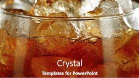  Presentation with beverages - Presentation consisting of detail-of-cola-with-ice background and a tawny brown colored foreground