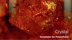  Presentation with beverages - Slide deck with detail-of-cola-with-ice background and a wine colored foreground