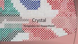  Presentation with stitch - Slide deck enhanced with detail of cross stitch embroidery background and a soft green colored foreground