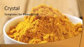  Presentation with curry powder - Amazing presentation having garam - detail of curry powder backdrop and a yellow colored foreground