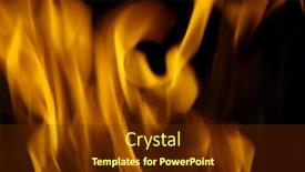  Presentation with flames - Presentation theme featuring detail-of-dangerous-flames-isolated background and a tawny brown colored foreground