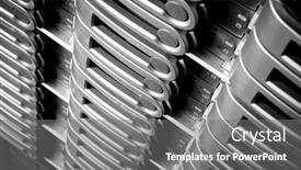  Presentation with data center - Presentation theme consisting of detail-of-data-center background and a  colored foreground