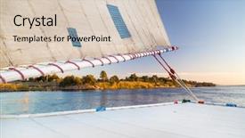  Presentation with nile egypt - Colorful slides enhanced with detail of felucca traditional wooden sailboat on nile egypt backdrop and a lemonade colored foreground