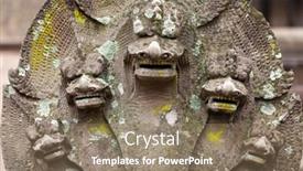  Presentation with thailand - Slides with detail-of-five-headed-snake background and a coral colored foreground