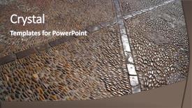  Presentation with rolling stones - PPT theme featuring detail of floor rolling stones background and a gray colored foreground