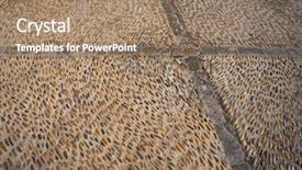  Presentation with rolling stones - Cool new PPT layouts with detail of floor rolling stones backdrop and a coral colored foreground