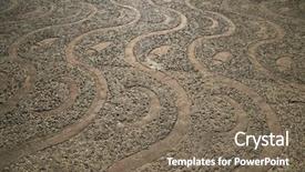  Presentation with rolling stones - Cool new PPT theme with detail of floor rolling stones backdrop and a violet colored foreground