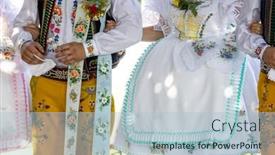  Presentation with czech republic - Theme featuring detail-of-folk-costume-rakvice background and a  colored foreground