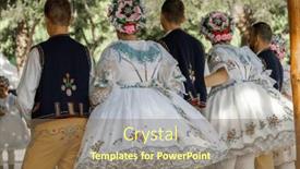  Presentation with czech republic - Slide set featuring detail-of-folk-costume-rakvice and a violet colored foreground