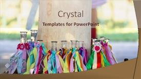  Presentation with bottling wine - Presentation theme having detail-of-folk-decoration background and a  colored foreground