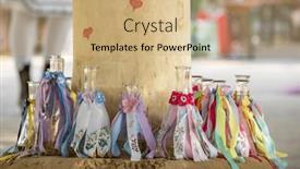  Presentation with events and decoration presentation - Theme with detail-of-folk-decoration background and a coral colored foreground