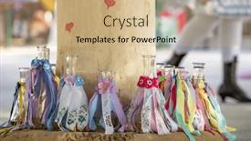  Presentation with czech republic - PPT theme with detail-of-folk-decoration background and a coral colored foreground