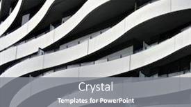  Presentation with funky - PPT theme featuring detail of funky apartment building background and a gray colored foreground