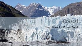 Presentation with glacier - Cool new PPT theme with glacier in glacier bay alaska backdrop and a light blue colored foreground