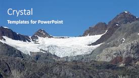  Presentation with glacier - PPT layouts consisting of glacier in glacier bay alaska background and a teal colored foreground