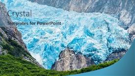 Presentation with glacier - Colorful presentation theme enhanced with detail-of-glacier-piedras-blancas backdrop and a light blue colored foreground