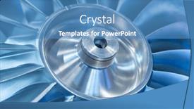  Presentation with gas turbine - Slide set having detail-of-industrial-gas-turbine background and a teal colored foreground