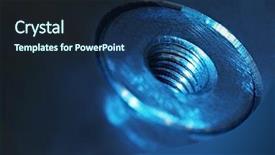  Presentation with blue metallic - Slides consisting of detail of injection moulding tool background and a navy blue colored foreground