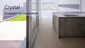  Presentation with islam space - Slides featuring detail of kitchen in open background and a light blue colored foreground