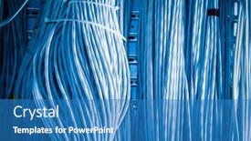  Presentation with server room - Amazing presentation theme having detail-of-large-number backdrop and a teal colored foreground