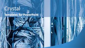  Presentation with server room - Beautiful theme featuring detail-of-large-number backdrop and a teal colored foreground