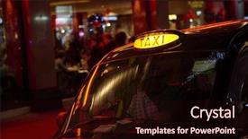  Presentation with london - Audience pleasing presentation consisting of detail of london black cab backdrop and a wine colored foreground