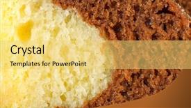  Presentation with bundt cake - Slide deck with detail of marble bundt cake background and a yellow colored foreground