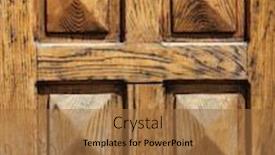  Presentation with elements - Amazing PPT layouts having detail-of-medieval-window-shutter backdrop and a coral colored foreground