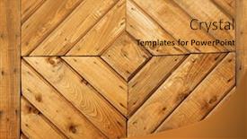  Presentation with elements - PPT theme having detail-of-medieval-window-shutter background and a gold colored foreground