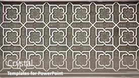  Presentation with copper - Presentation theme with detail-of-metal-door background and a gray colored foreground