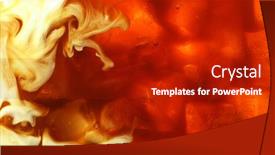  Presentation with drink beverages - Presentation consisting of detail-of-milk-mixing background and a crimson colored foreground