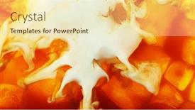  Presentation with drink beverages - Audience pleasing PPT theme consisting of detail-of-milk-mixing backdrop and a soft green colored foreground