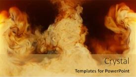  Presentation with drink beverages - Amazing slide deck having detail-of-milk-mixing backdrop and a yellow colored foreground