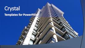  Presentation with vancouver - Presentation with detail of modern building background and a ocean colored foreground