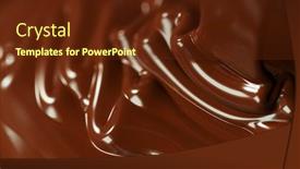  Presentation with hot chocolate - Amazing slide deck having fluid - detail of molten hot chocolate backdrop and a tawny brown colored foreground