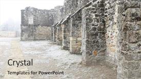  Presentation with architectural - Cool new presentation design with detail of old cistercian church backdrop and a light gray colored foreground