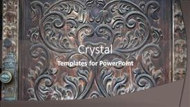  Presentation with colonial - Colorful presentation theme enhanced with detail of old door carved by hand showing spanish colonial design backdrop and a gray colored foreground