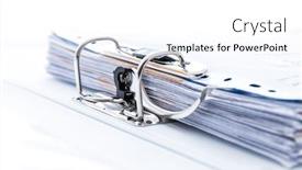  Presentation with symbol - Cool new presentation theme with detail-of-open-folder-filled backdrop and a white colored foreground