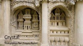  Presentation with france - Slides enhanced with detail of palais ideal du background and a  colored foreground