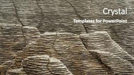  Presentation with new zealand - Theme with detail-of-pancake-rock background and a gray colored foreground