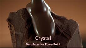  Presentation with hot chocolate - Slide set having detail-of-piece-of-chocolate background and a wine colored foreground