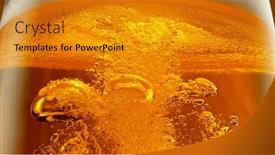  Presentation with beer - Slides with detail-of-pouring-beer and a gold colored foreground