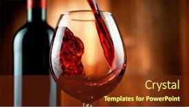  Presentation with dark space - Theme featuring detail-of-pouring-red-wine background and a tawny brown colored foreground