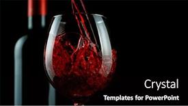  Presentation with wine - Slide deck consisting of detail-of-pouring-red-wine background and a black colored foreground