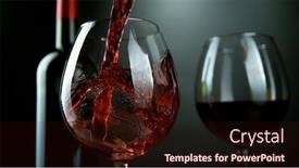  Presentation with dark space - Presentation having detail-of-pouring-red-wine background and a wine colored foreground