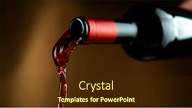  Presentation with dark space - PPT theme having detail-of-pouring-red-wine background and a tawny brown colored foreground
