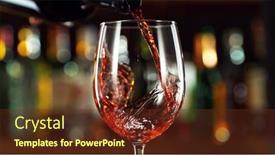  Presentation with wine - Slide set enhanced with detail-of-pouring-red-wine background and a tawny brown colored foreground