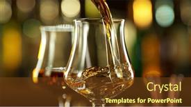  Presentation with rum - Presentation design featuring detail-of-pouring-rum background and a tawny brown colored foreground