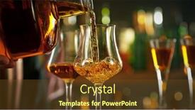  Presentation with rum - PPT theme with detail-of-pouring-rum background and a tawny brown colored foreground