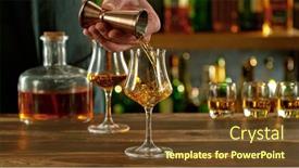  Presentation with rum - Presentation consisting of detail-of-pouring-rum background and a tawny brown colored foreground